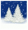 Animated White Christmas Tree Background 