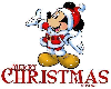 Merry Christmas (Mickey Santa in the snow)