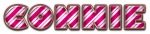 CONNIE CANDY CANE PURPLE TEXT
