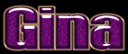 Purple with gold trim - Gina