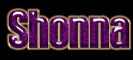 Purple with gold trim - Shonna