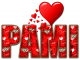 RED LOVE LETTER HEART PAMI TEXT