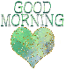 GOOD MORNING, hearts, green, acid wash