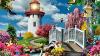 LIGHTHOUSES BUTTERFLY SPRING BACKGROUND
