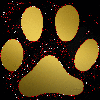 cat paw gold red
