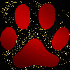 cat paw red gold