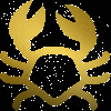 crab gold black