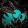 bee teal gold