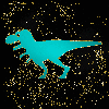 Dino Teal gold