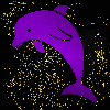 Dolphin purple gold