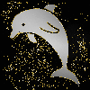Dolphin silver gold