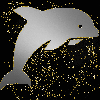 Dolphin silver gold