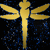 dragonfly gold blue
