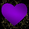 heart purple gold