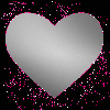 heart silver pink