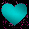 heart teal pink