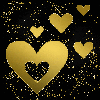 hearts 5x gold