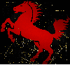 horse red gold