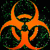 Biohazard orange green