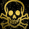 poison skull gold