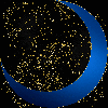 moon blue gold