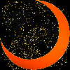moon orange gold