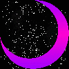 moon purple pink black