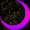 moon purple pink gold