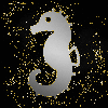 seahorse silver gold