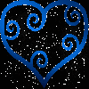 heart blue black