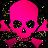 skull pink gold 