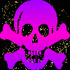 Skull pink purple gold
