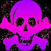 Skull pink purple pink