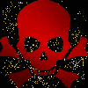 skull red gold