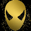 spiderman mask gold gold