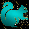 Squirell teal gold