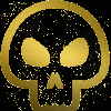 thriller skull gold gold