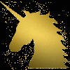 unicorn head gold gold