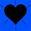 black heart blue