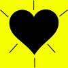 Black heart yellow