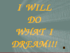 I will do what I dream