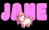 Polka dot name with pink pony