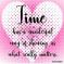 Time . . .