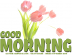 GOOD MORNING, TULIPS, GREETINGS, TEXT