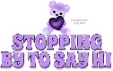 STOPPING BY TO SAY HI, PURPLE, TEDDY BEARS, CUTE