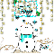 Mel - Snowman - Lights - Snowflakes - Happy