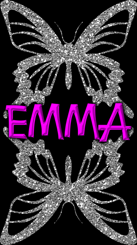 the name emma in glitter