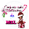 Mel - Candy Cane - Mistletoe - Girl - Ornament