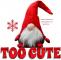 TOO CUTE, GNOME, SNOWING, HOLIDAYS, TEXT