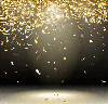 Gold Ribbon Confetti ~ Background